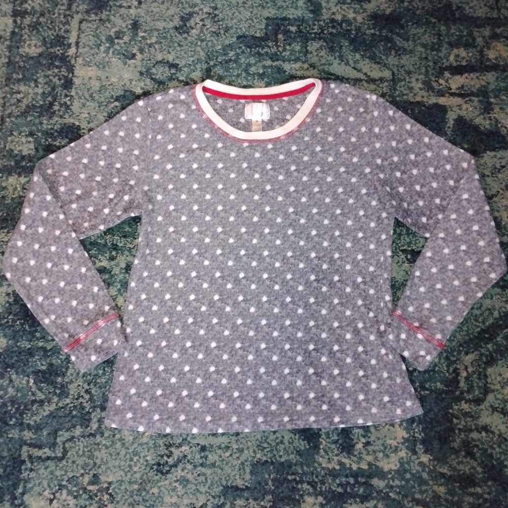 Fleece Polka Dot PJ Shirt